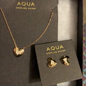 Set of 18k gold plated sterling silver jewelry